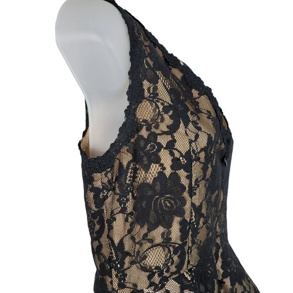 Jessica Howard Black Lace Fit Flare Dress Size 8 - Picture 10 of 13